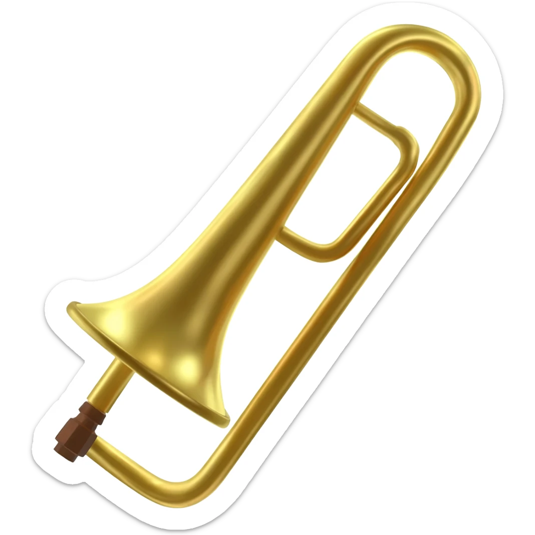 A trombone THATS NOT A TRUMPET OR A SAXOPHONE sticker