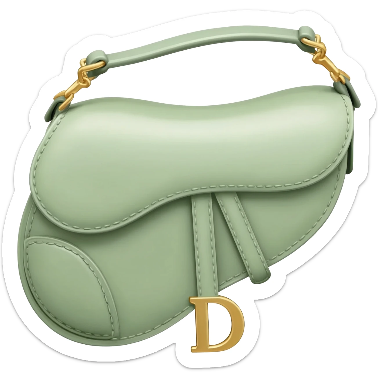 light green dior saddle bag sticker