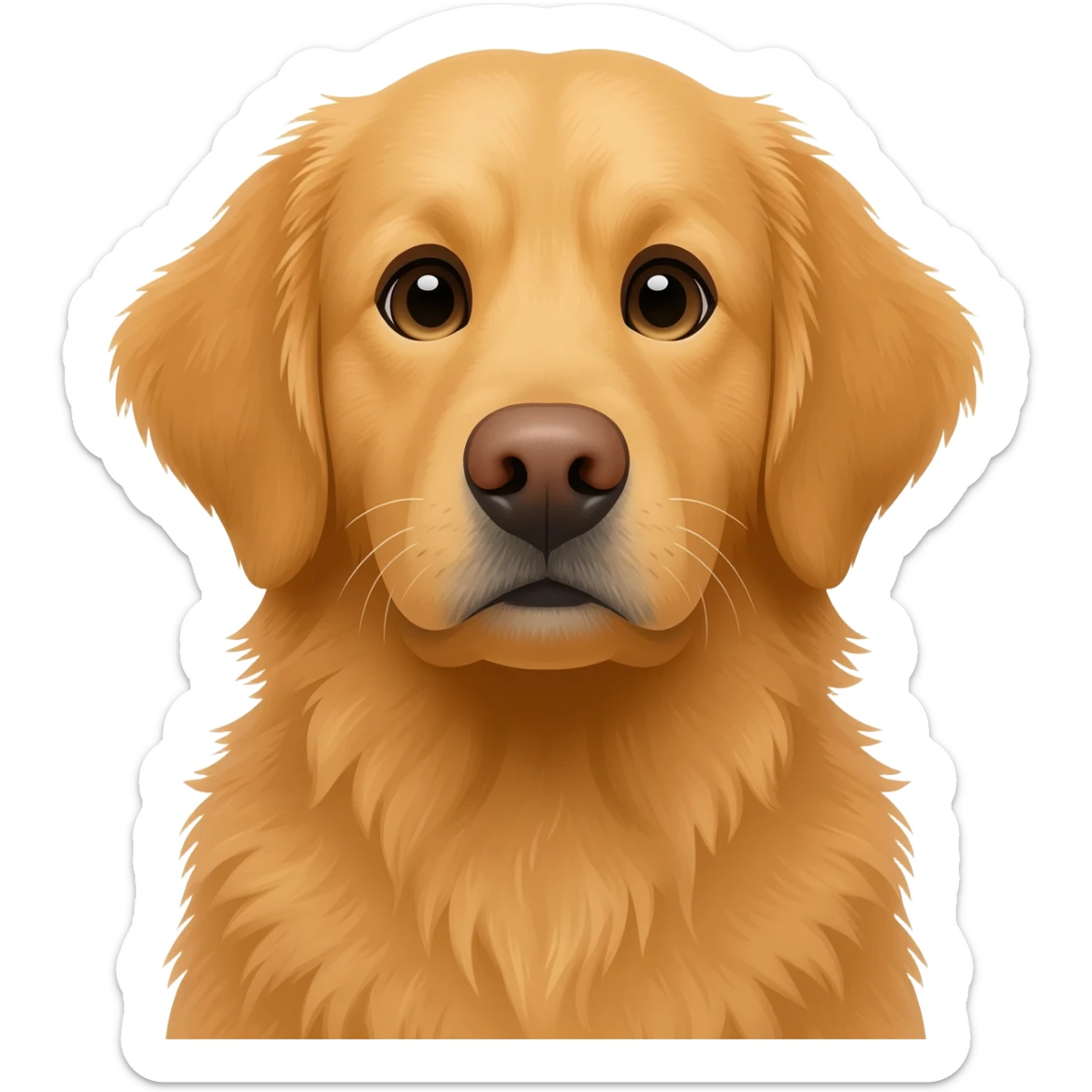 woman and golden dog sticker