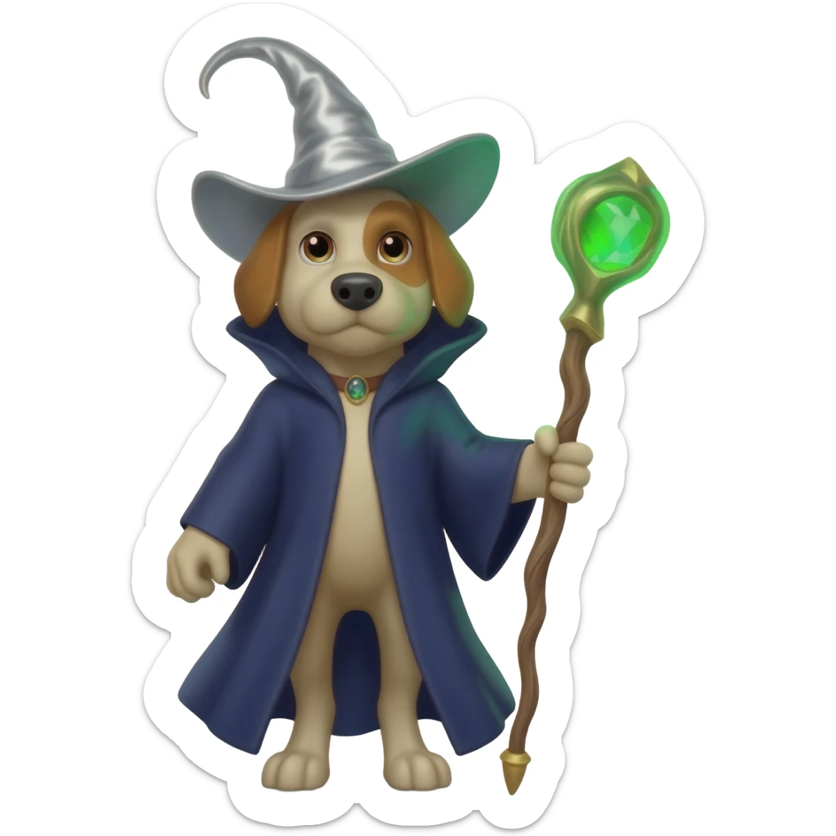 Dog wizard sticker