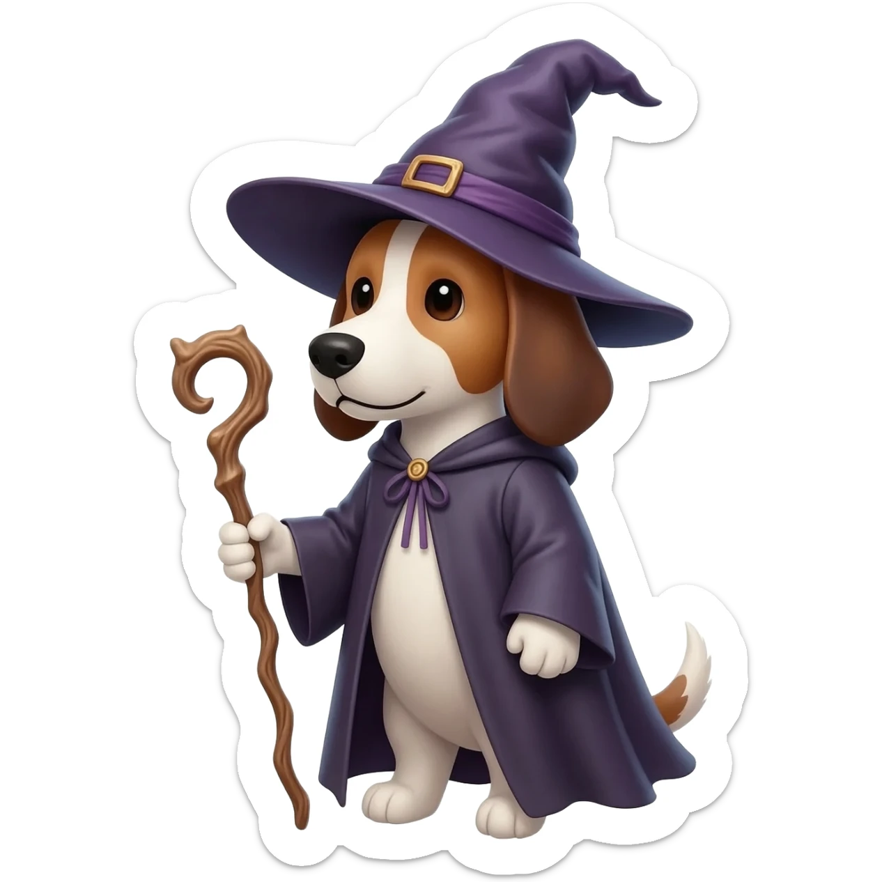 Dog wizard sticker