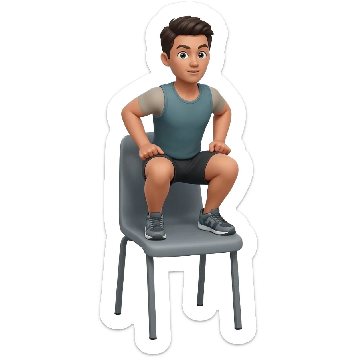 squat to chair sticker