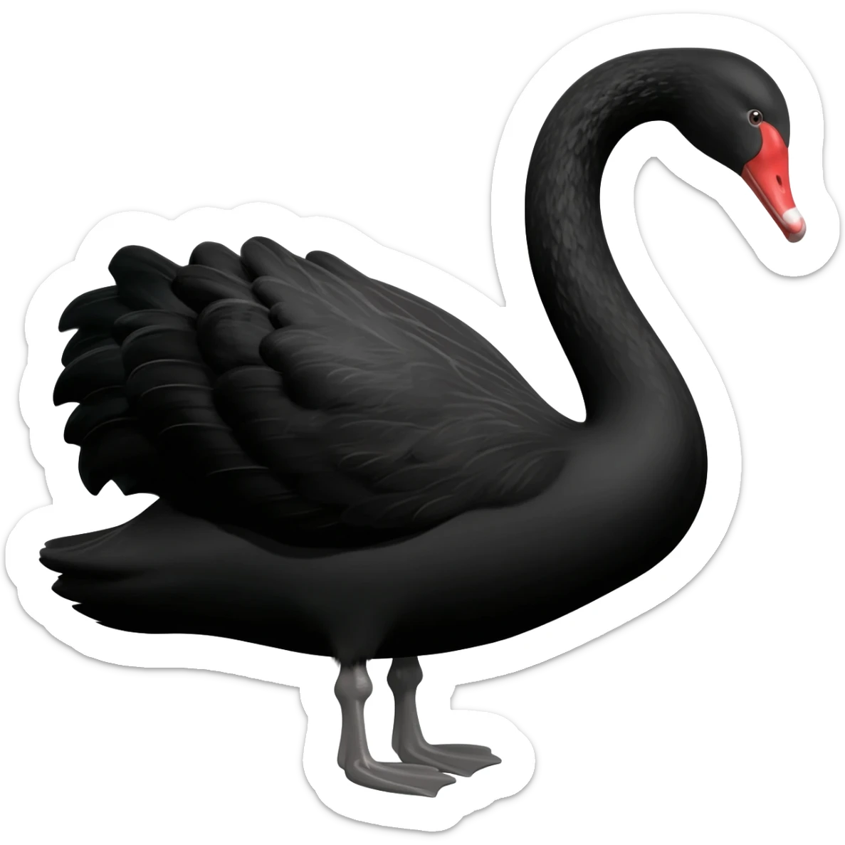 Black swan emoji sticker