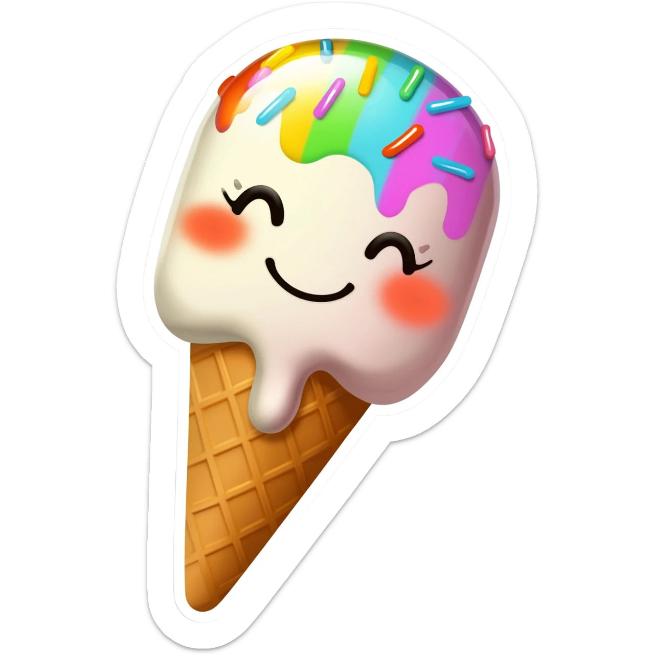 A sticker of Yummy Ice Cream Scoop sticker