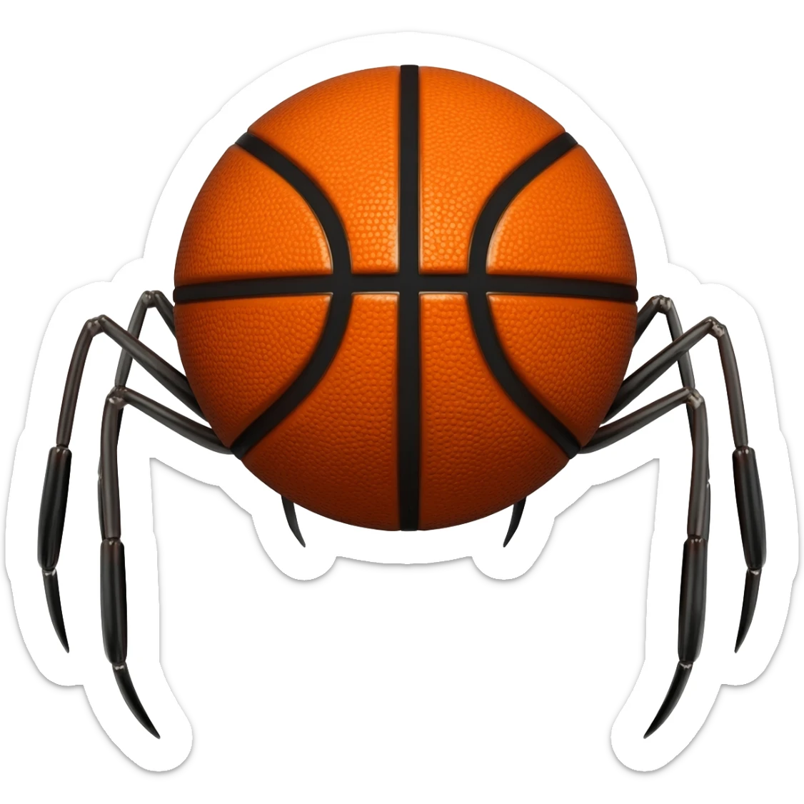 Basketball spider sticker