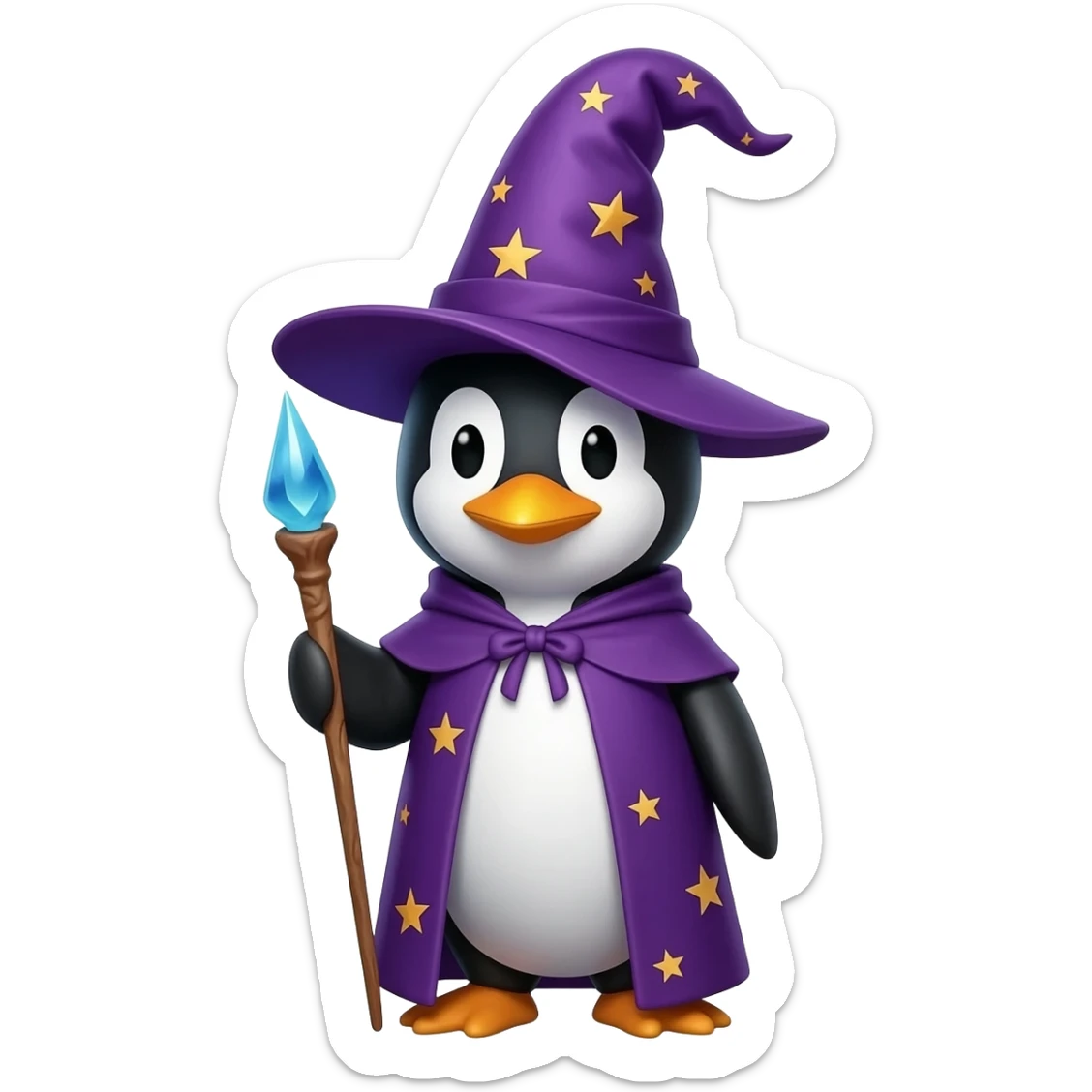 Penguin Wizard sticker