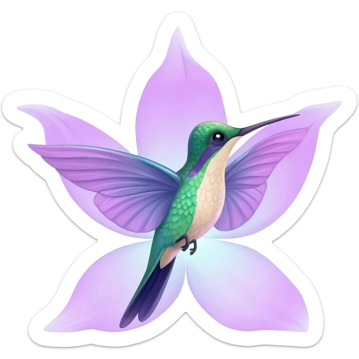Hummingbird fairy  sticker