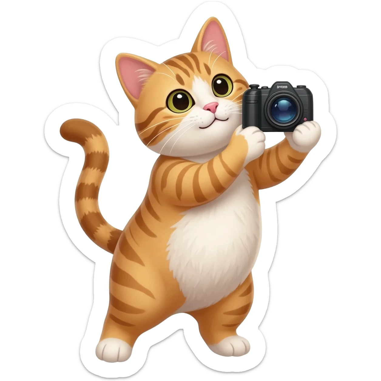A cat taking a picture sticker