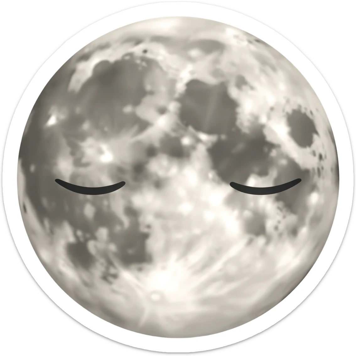 sleeping moon sticker