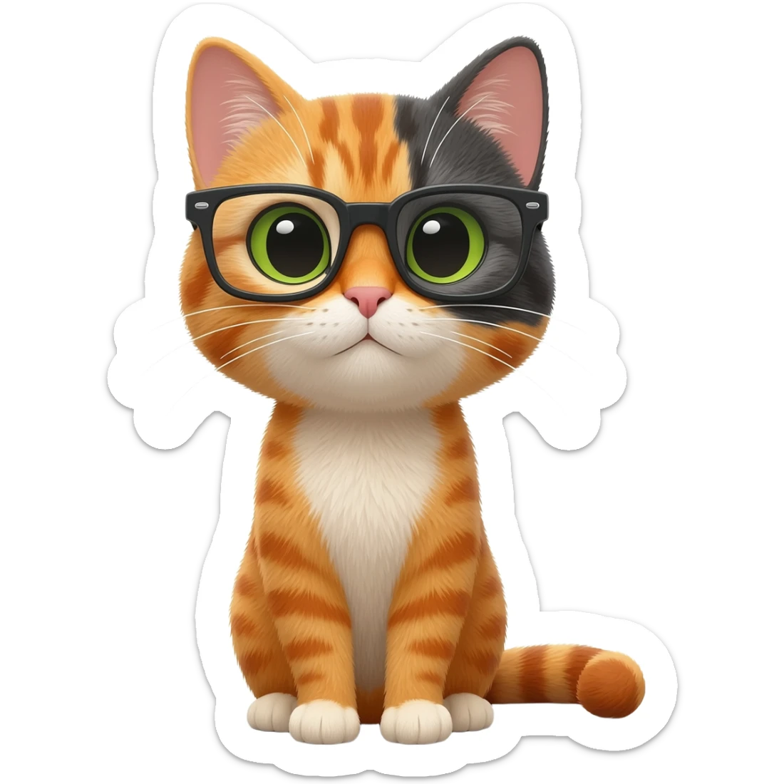 Cat optical glasses sticker