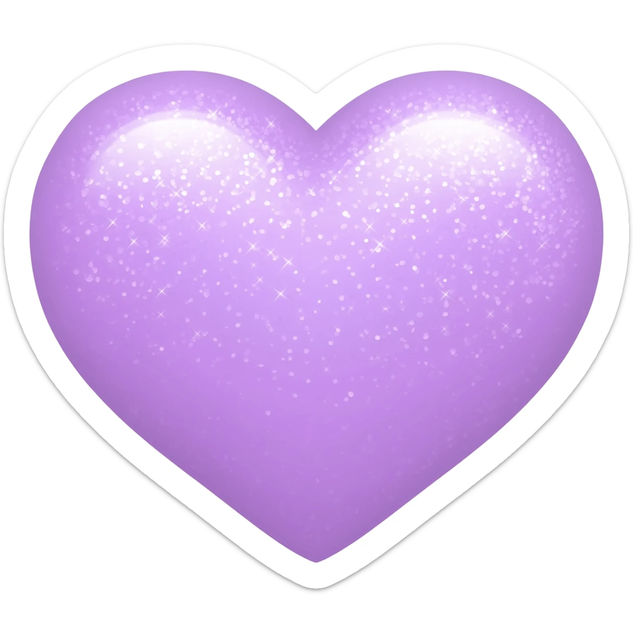 a closed pastel lavender heart shiny sparkly glittery aesthetic romantic vintage envelope  sticker