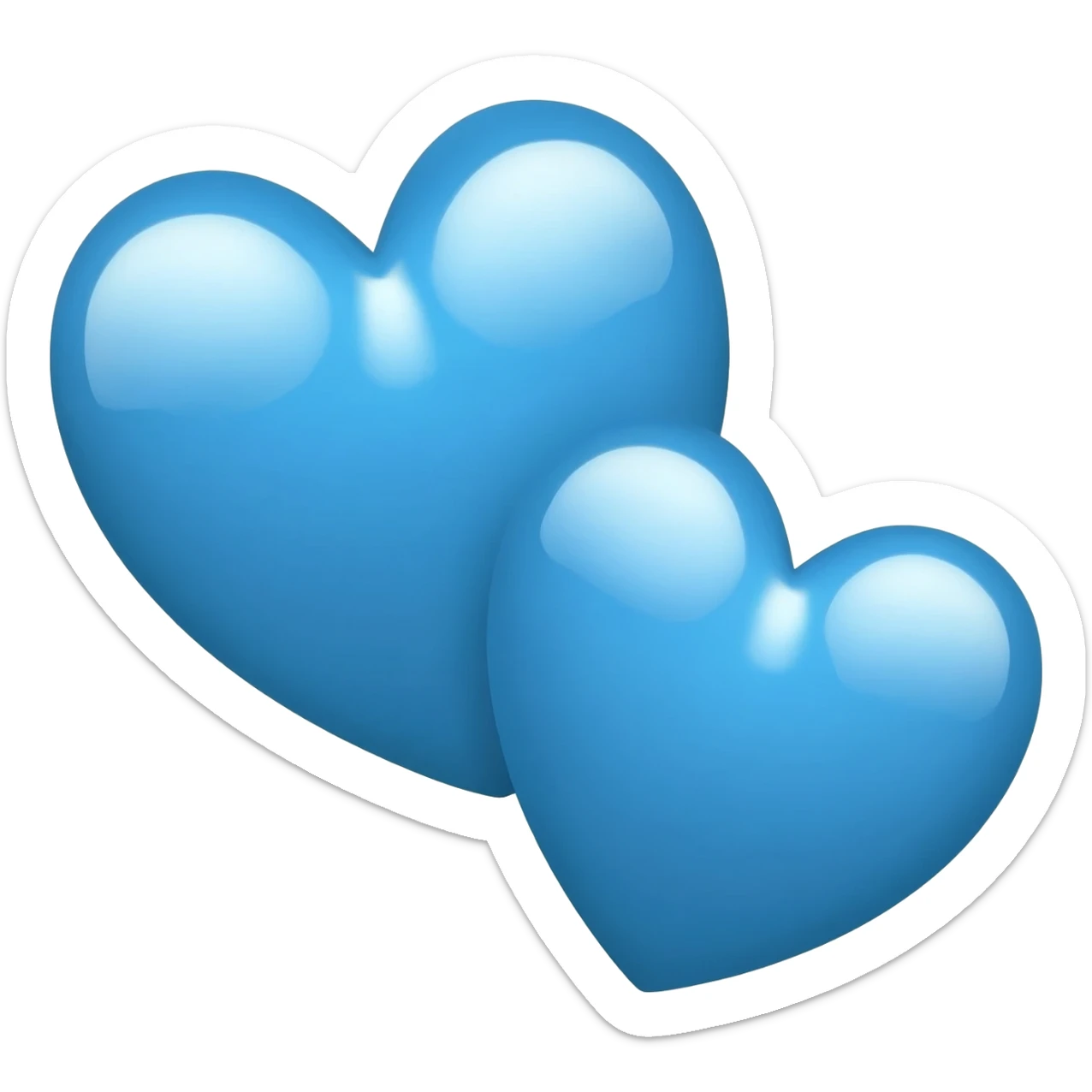 💕 this emoji with the same in blue sticker