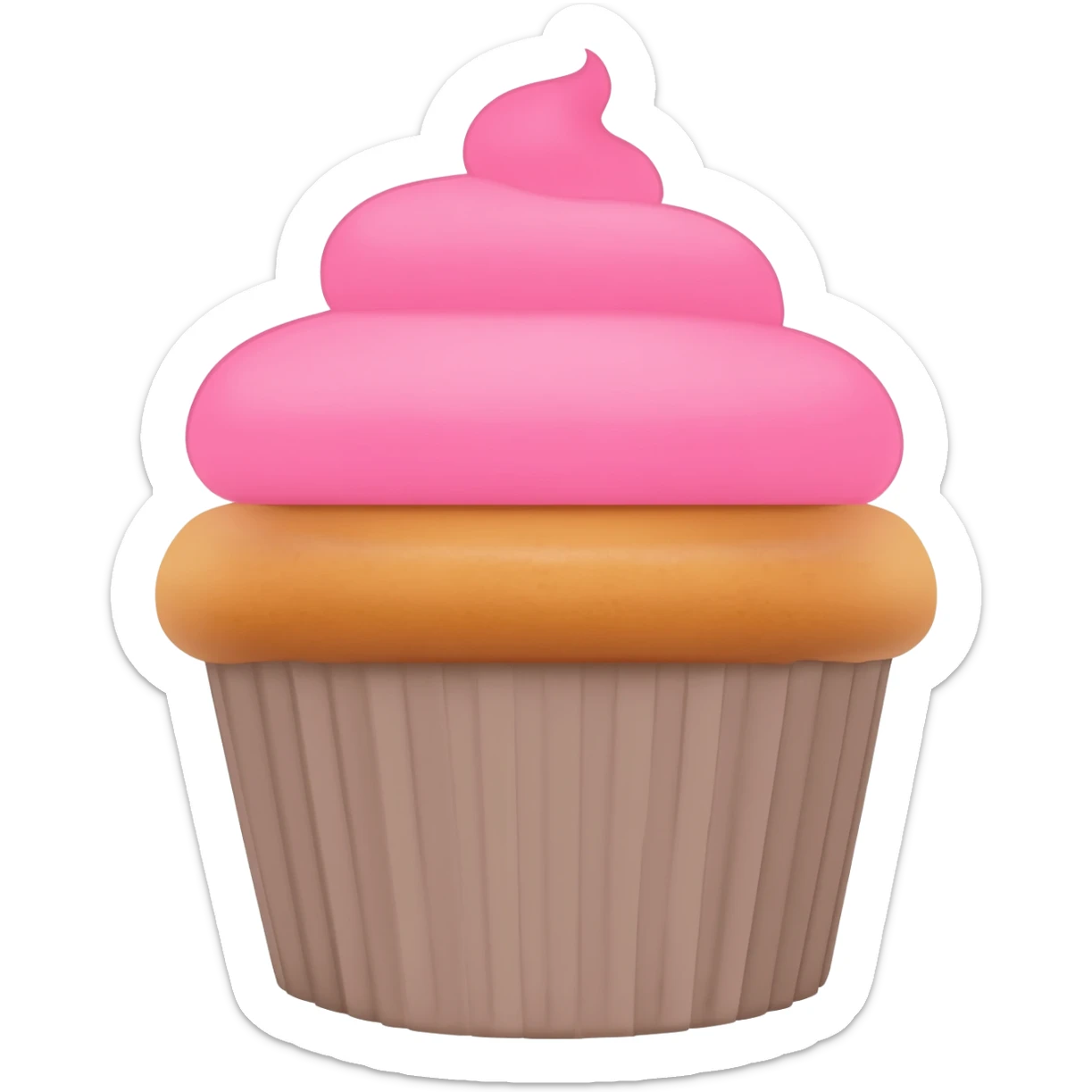 Cupcake with pink icing sticker