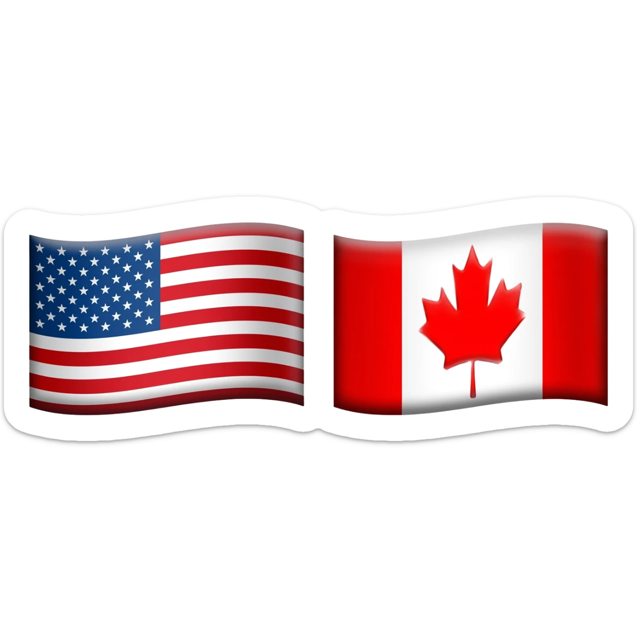 USA VS Canada sticker