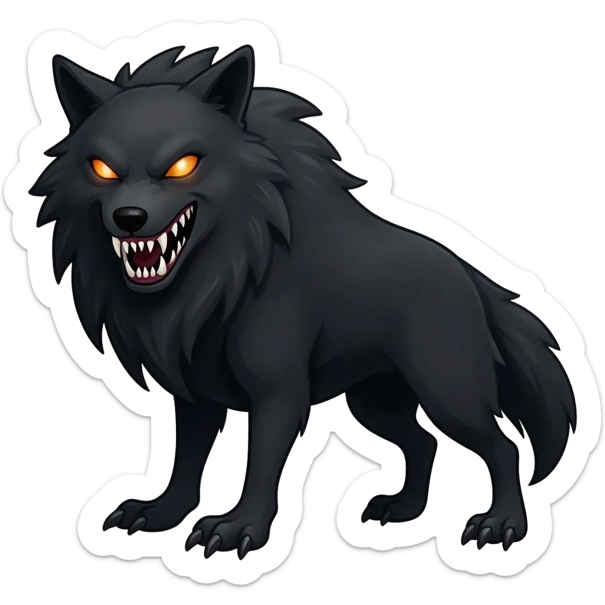 scary wolf sticker