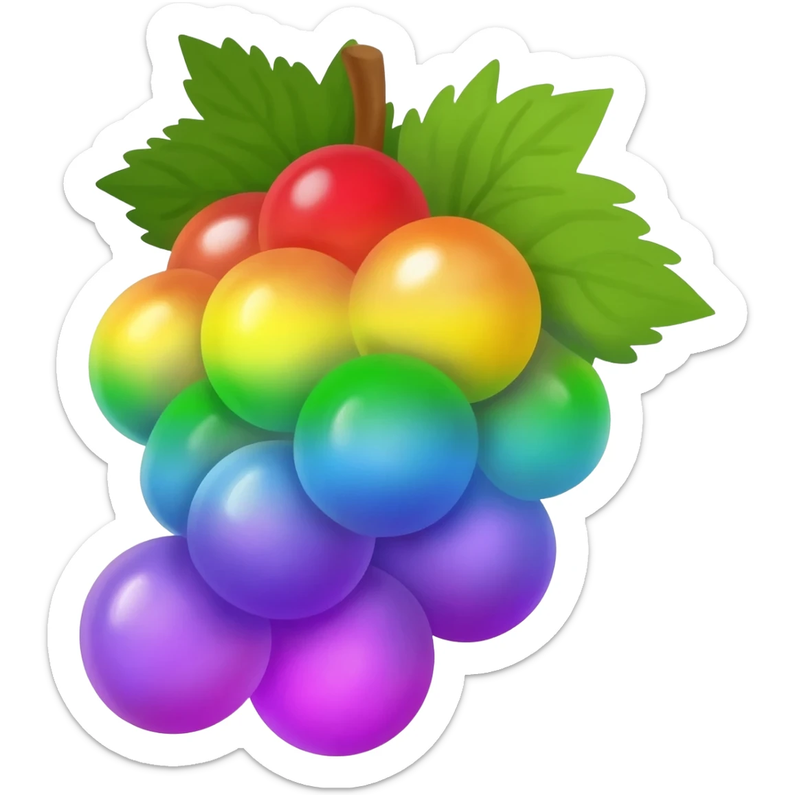 Rainbow Grape sticker