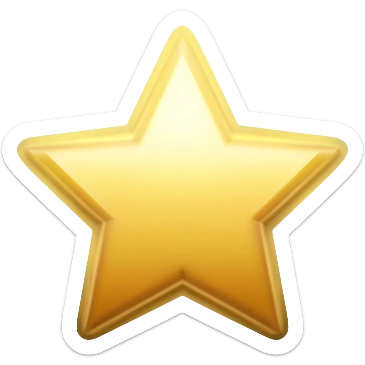 shiny golden star with sparkle glow sticker