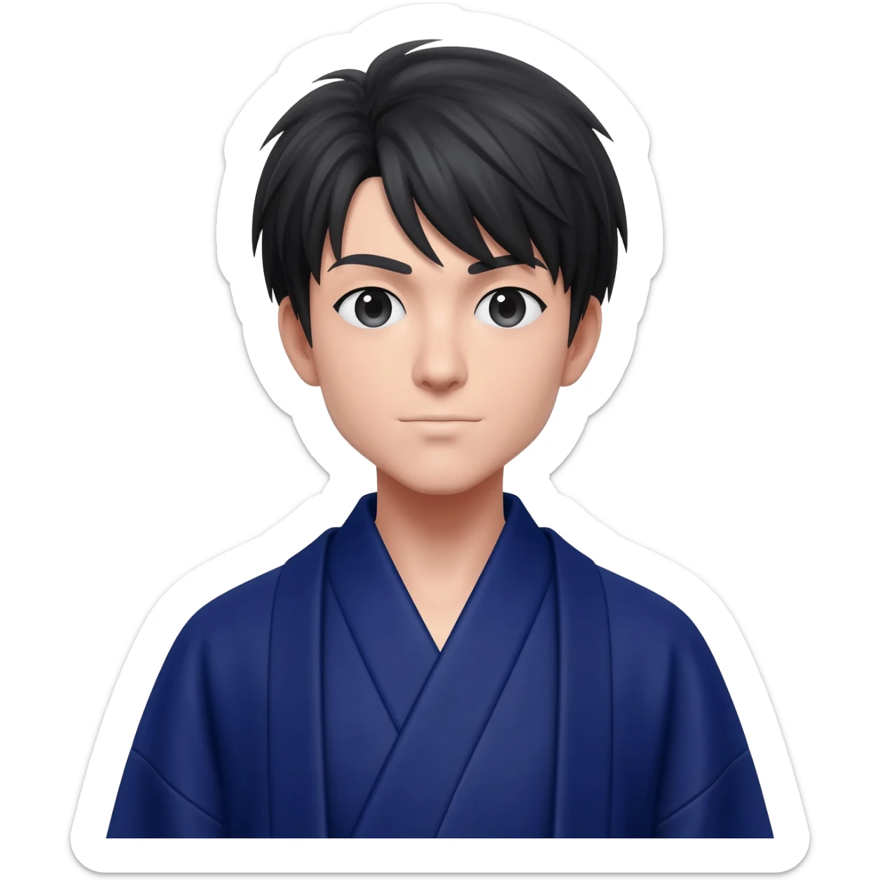 I said girl junihitoe in Navy rich royal blue shade & No other color added. But in emoji please! sticker