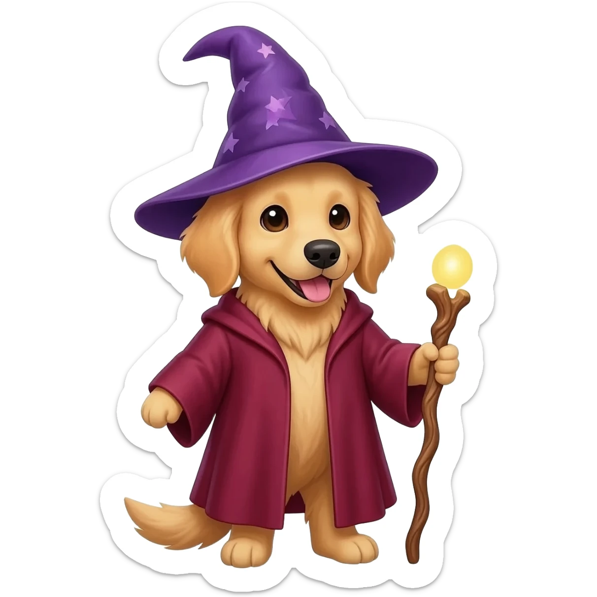 Dog wizard sticker