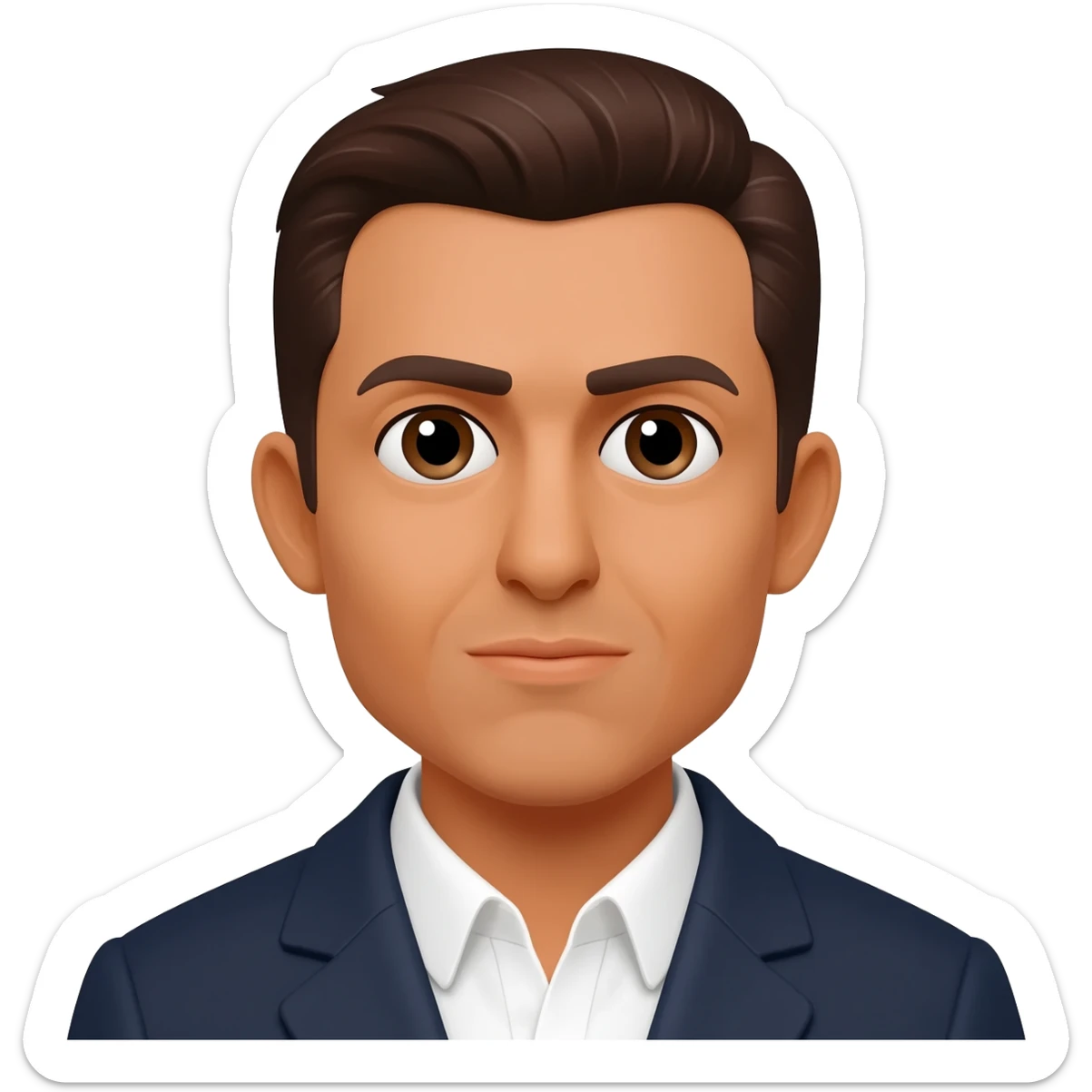 Vicente Guerrero with dark brown hair, tan skin sticker