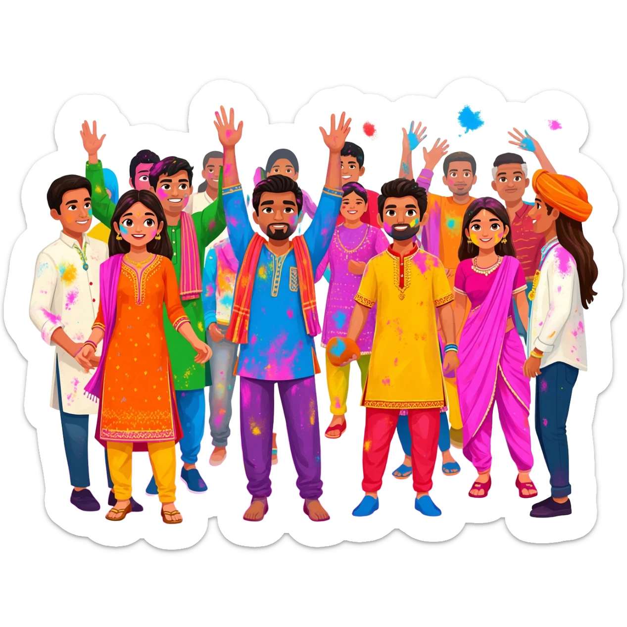 Holi sticker