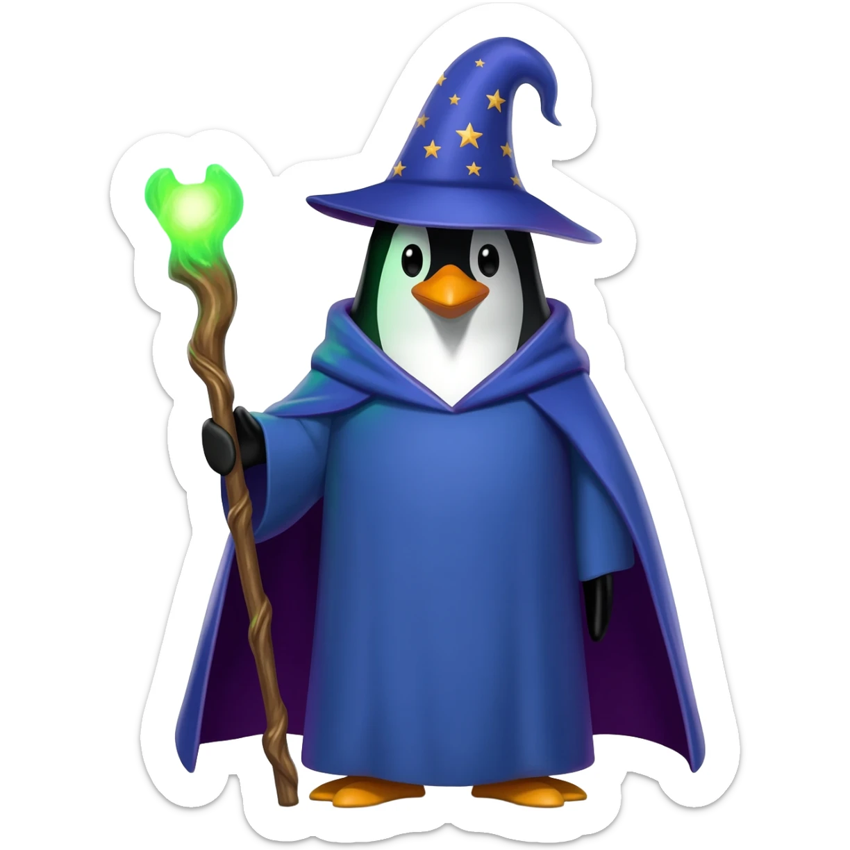 Penguin Wizard sticker