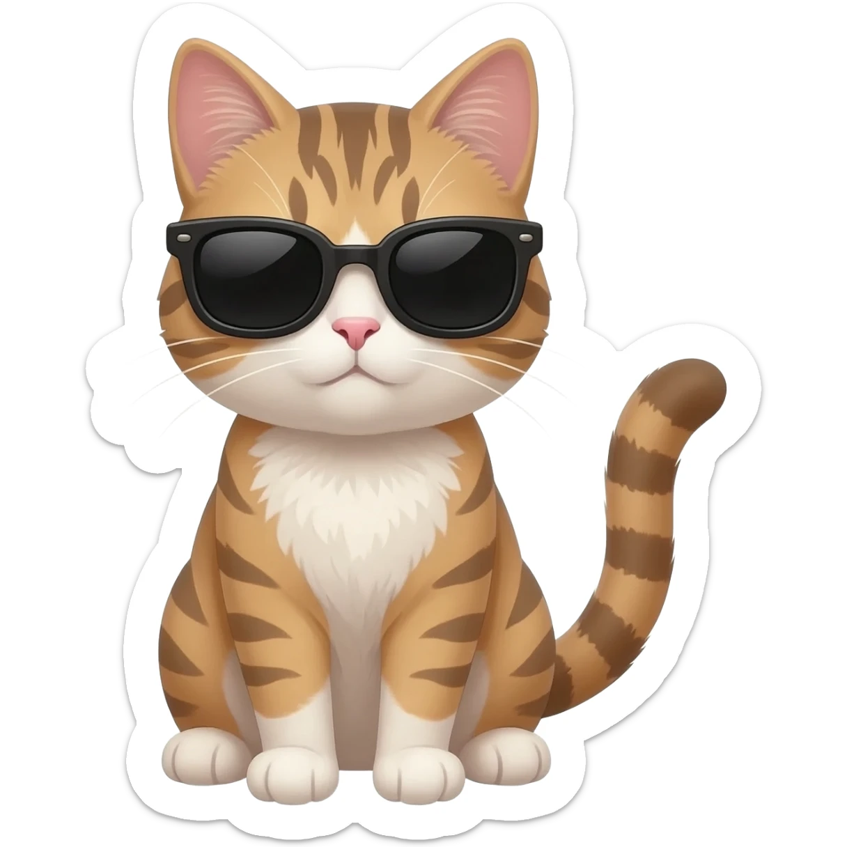 Cat wearing sunglasses sticker