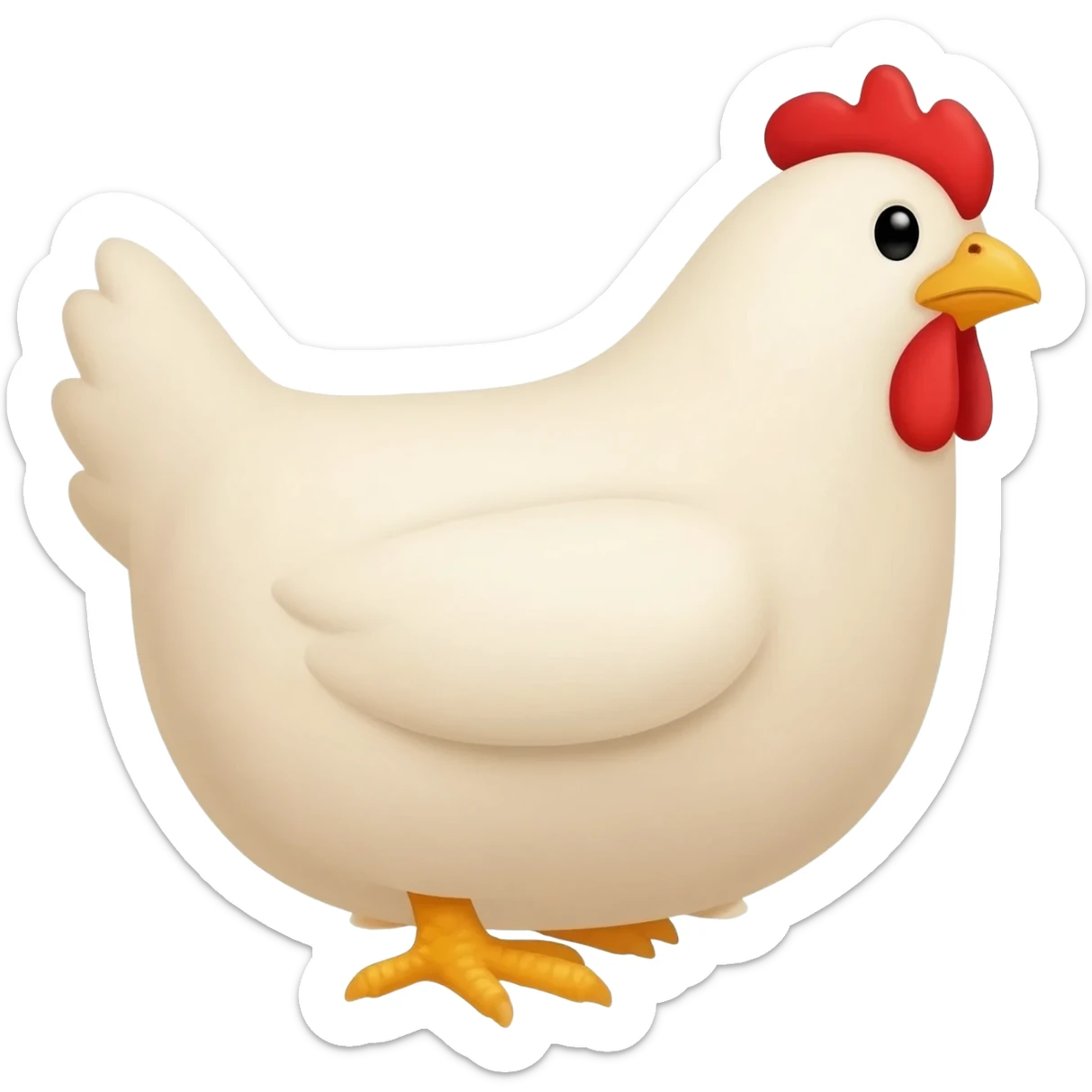 Chicken head full body  sticker