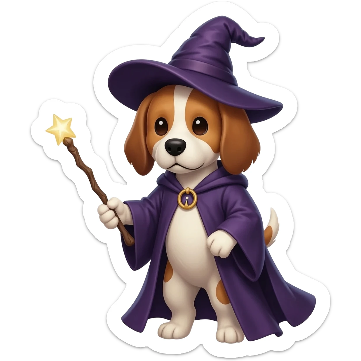 Dog wizard sticker