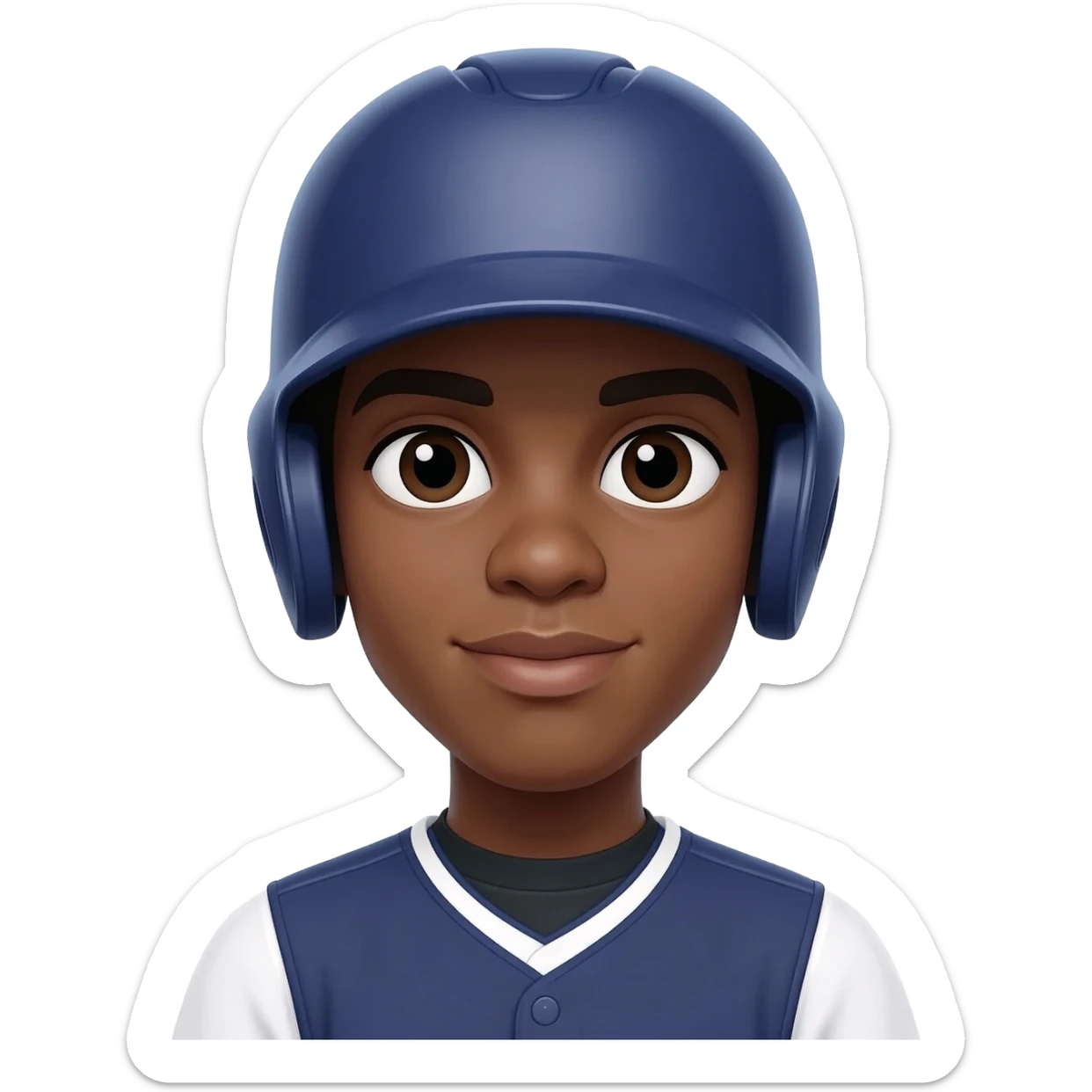 black softball player sticker