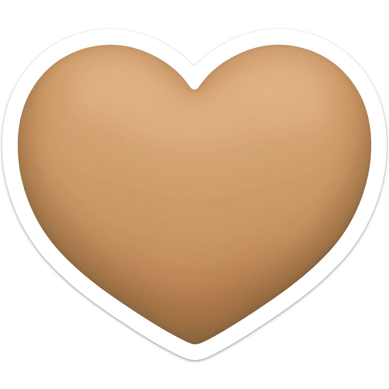 light brown heart sticker