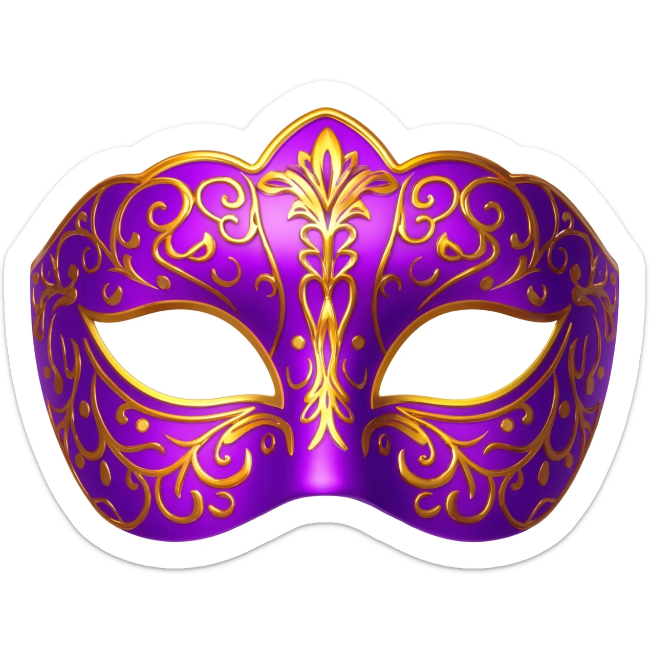 purple carnival masks sticker