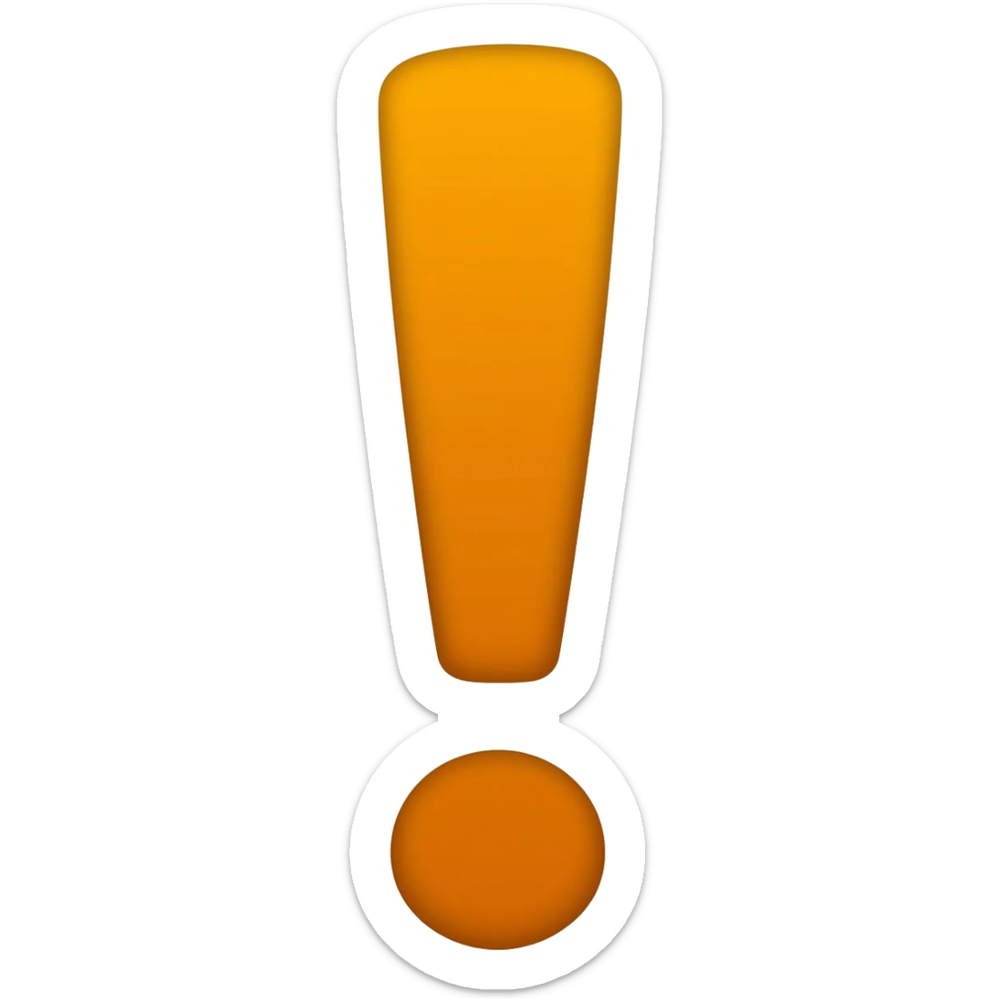 Exclamation point sticker