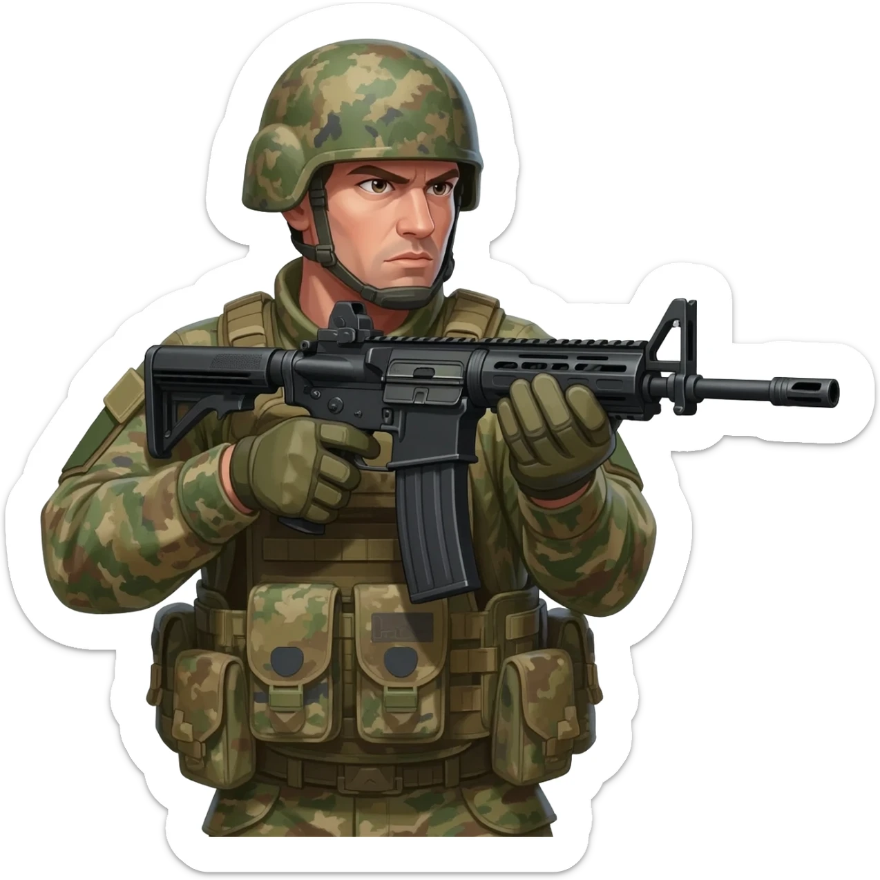 assault rifle sniper military theme hunter but JUST the sniper sticker