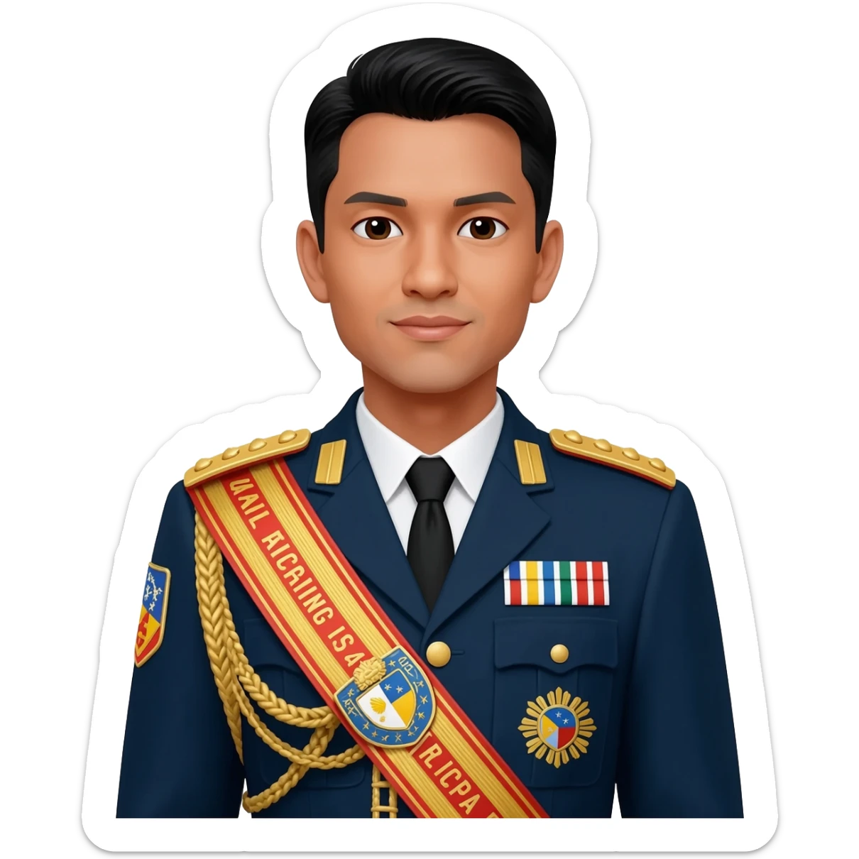 Filipino man event Marshall uniform sticker
