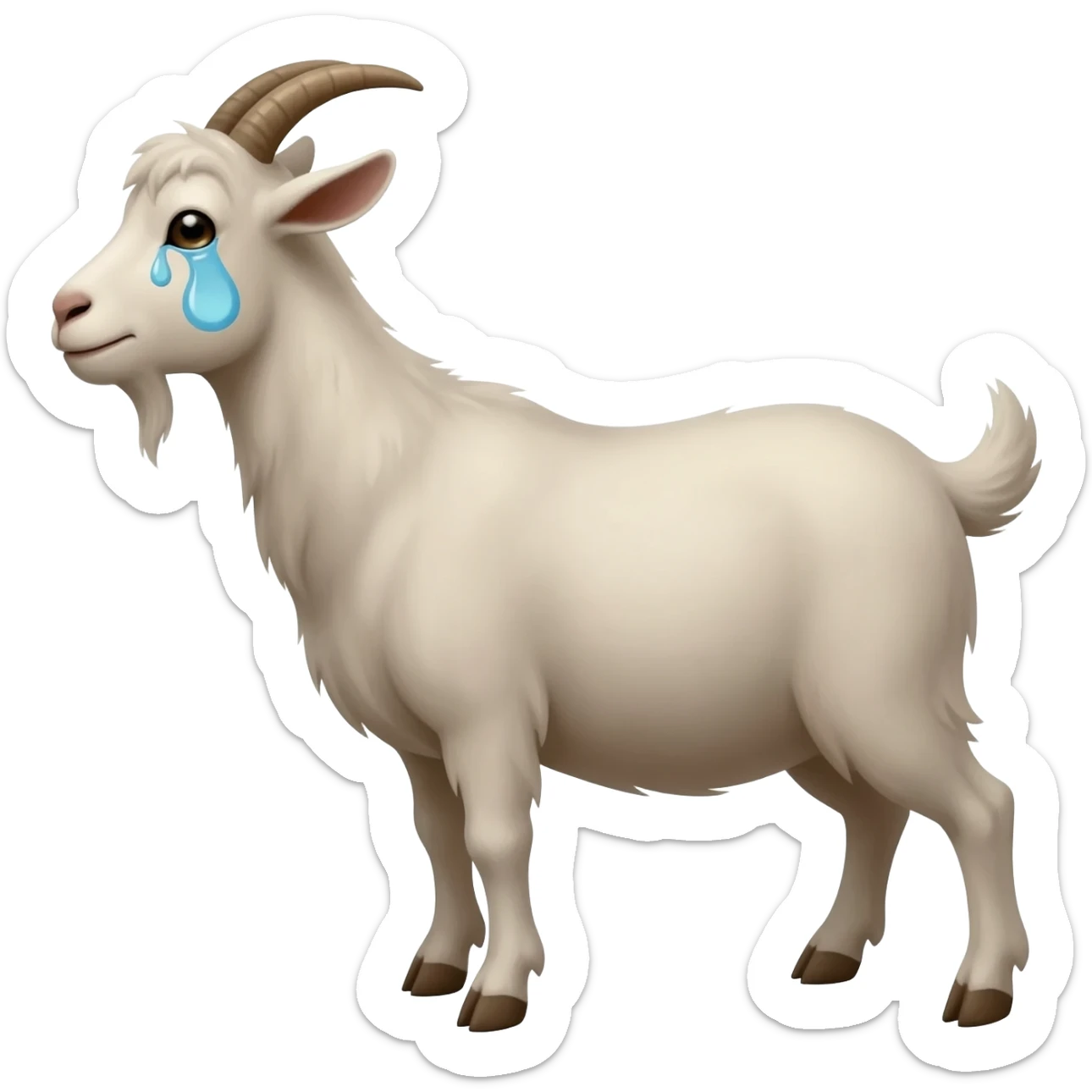 crying goat sticker