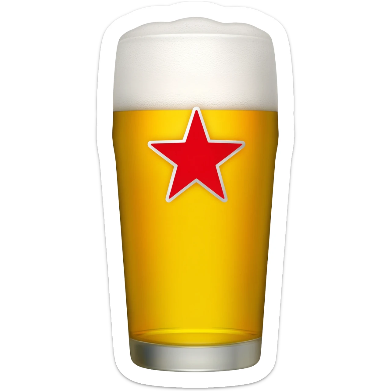 can you make a heineken glass  and add the red heiniken star on the front of the beer glass sticker