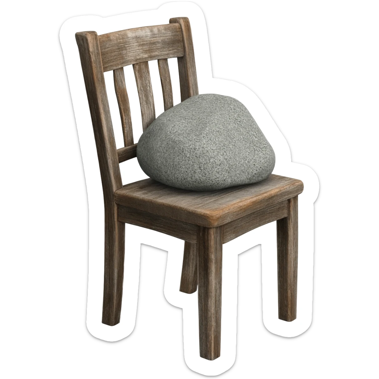 big rock on a chair sticker