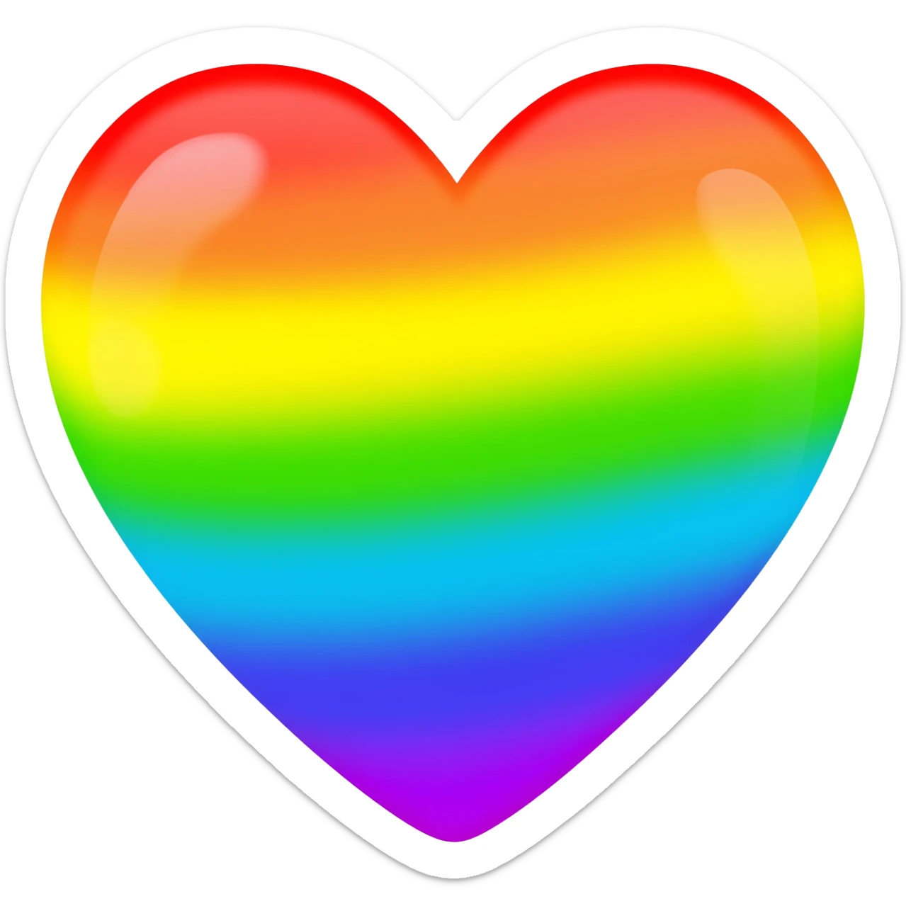 Rainbow heart sticker