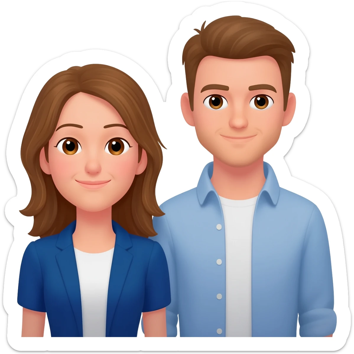 man and woman sticker