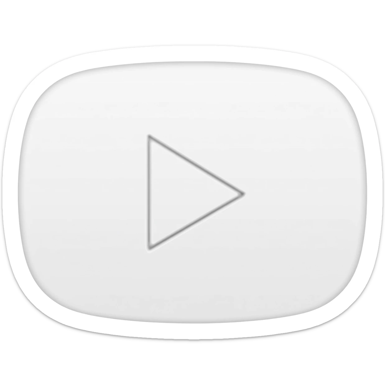 white YouTube logo sticker