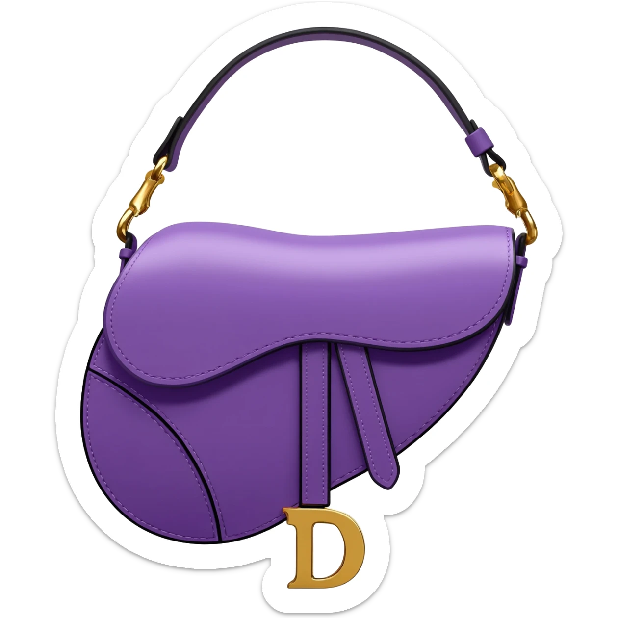 purple dior saddle bag sticker