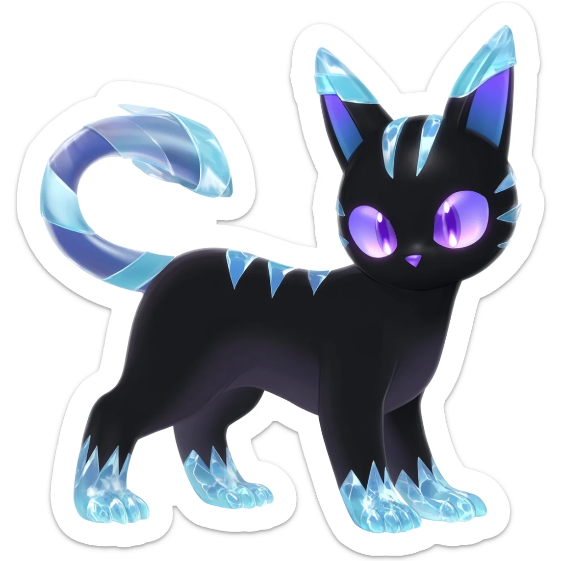 Umbreon-Glaceon-Sylveon-hybrid-animal-Fakémon-Pokémon-fusion sticker
