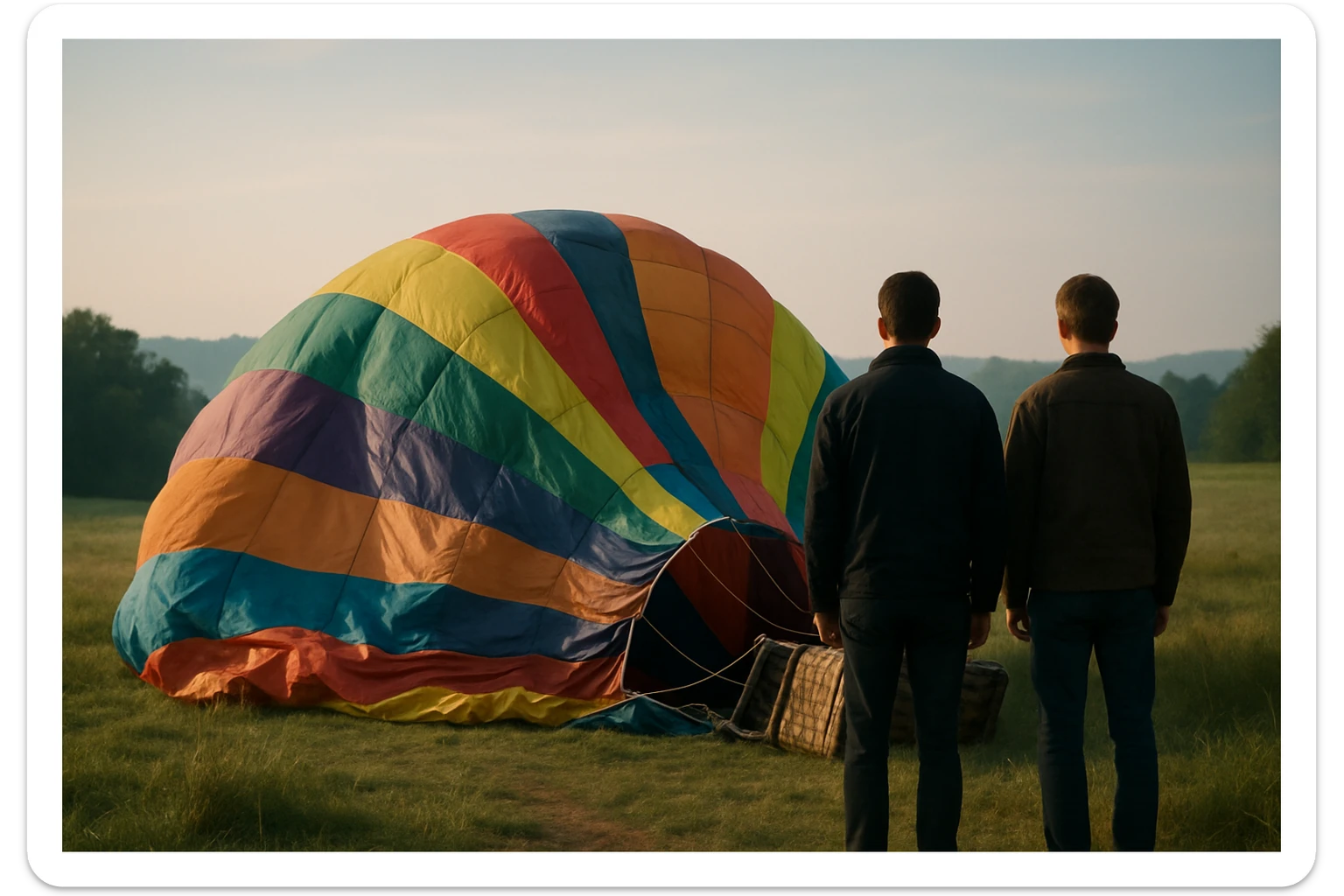 aravani bir baloni singanini tasvirla uning oldida aka uka homush turishibdi yuzlari ko'rinmasa ham bo'ladi sticker