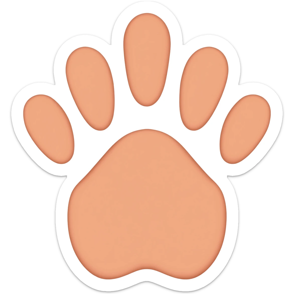 A outline of a chicken foot imprint - shape made by a basic hand using its 3 middle fingers to do it. sticker