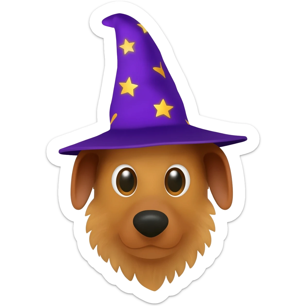Dog wizard sticker