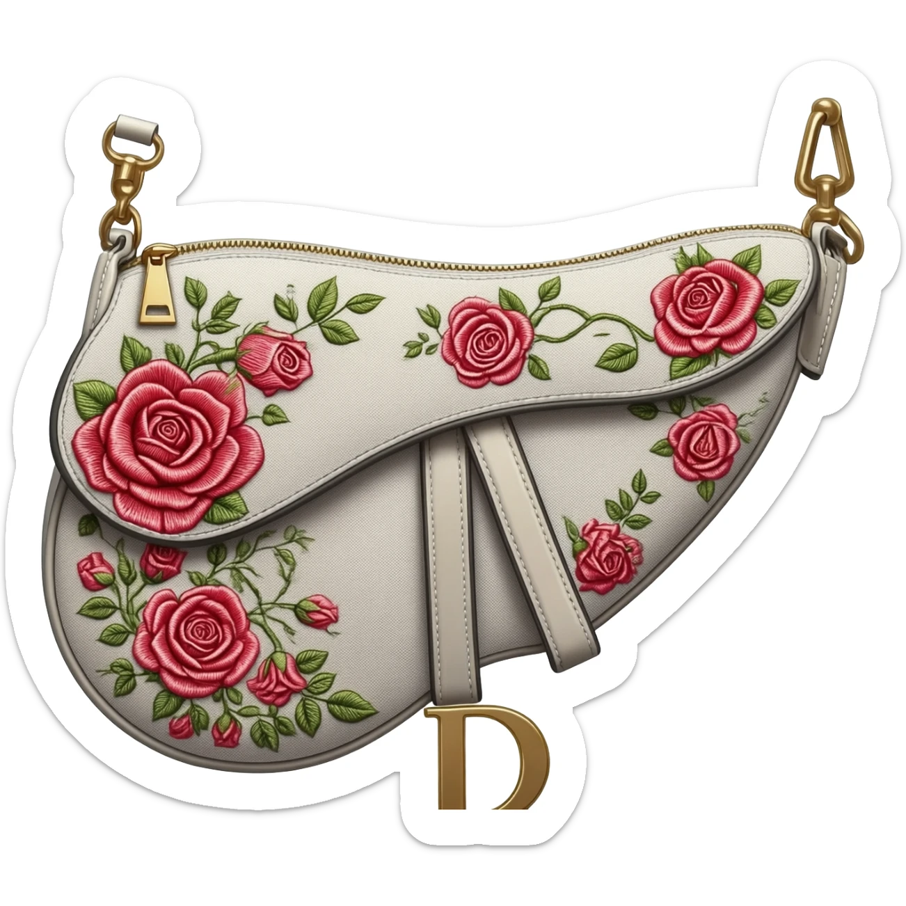 floral dior saddle bag sticker