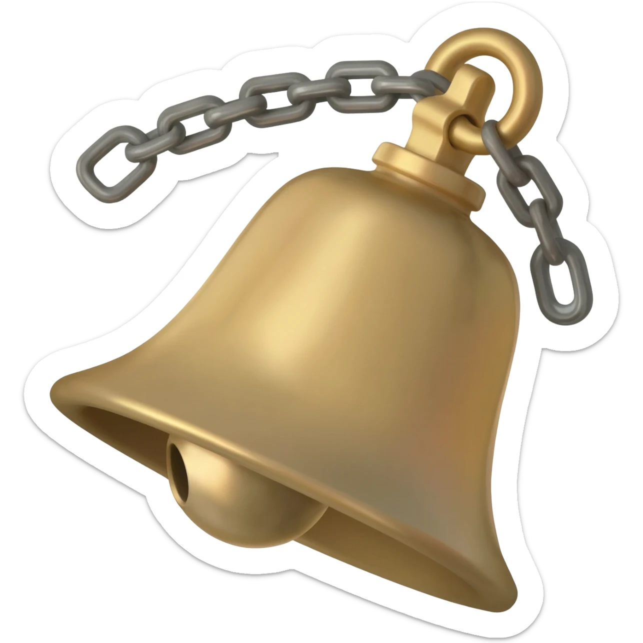 plain cowbell on a collar sticker