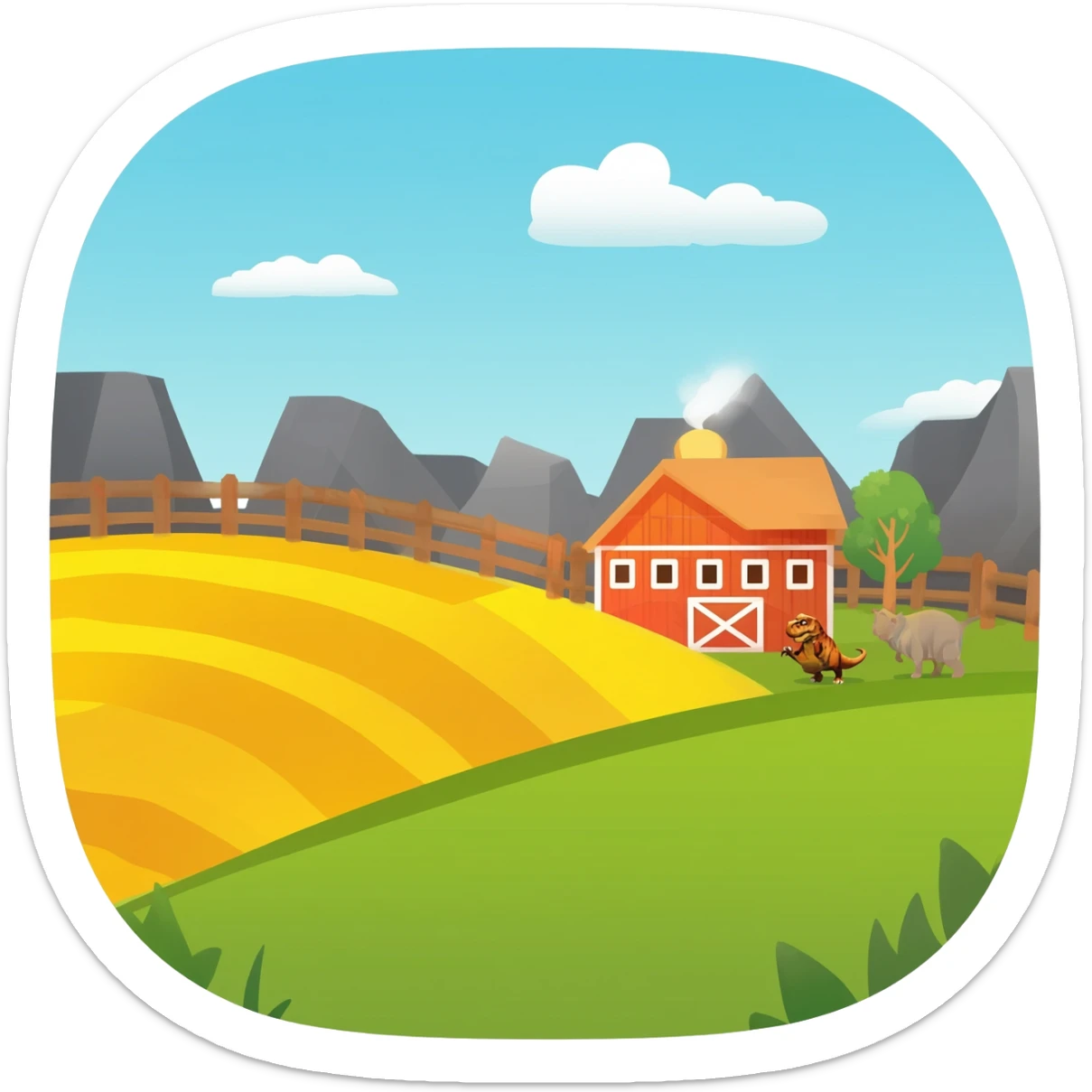 Farm Jurassic sticker