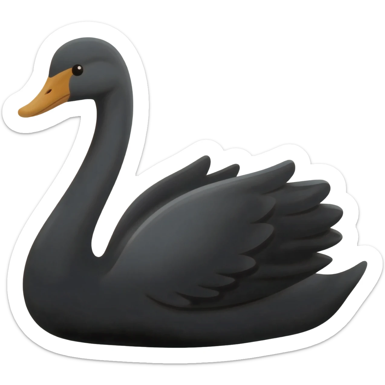 A black swan sticker